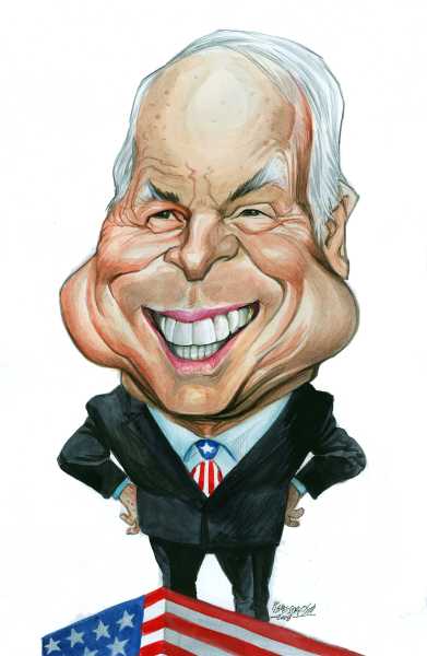 Editorial Cartoon by Petar Pismestrovic, Kleine Zeitung, Austria on McCain Campaign Stumbles