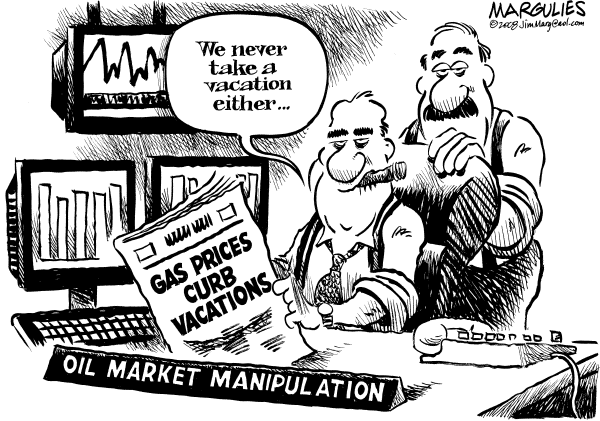 Editorial Cartoon by Jimmy Margulies, The Record, New Jersey on Gas Prices Changing Driving Habits