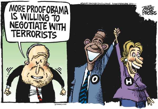 Editorial Cartoon by Mike Peters, Dayton Daily News on McCain Leads GOP into November
