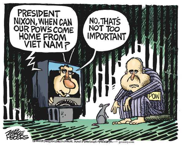 Editorial Cartoon by Mike Peters, Dayton Daily News on McCain Steps Up Attack on Obama