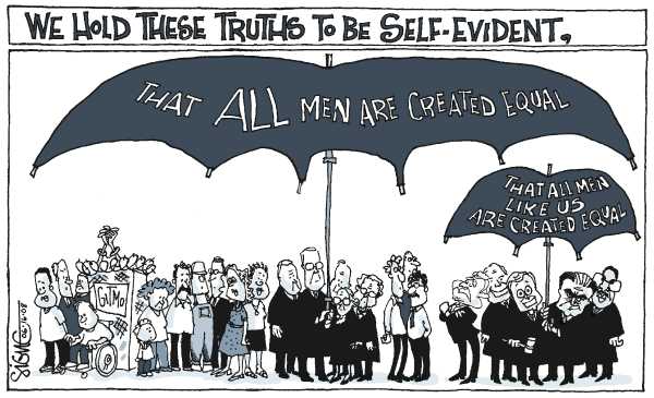 Editorial Cartoon by Signe Wilkinson, Philadelphia Daily News on Supreme Court Rebukes Bush on Torture