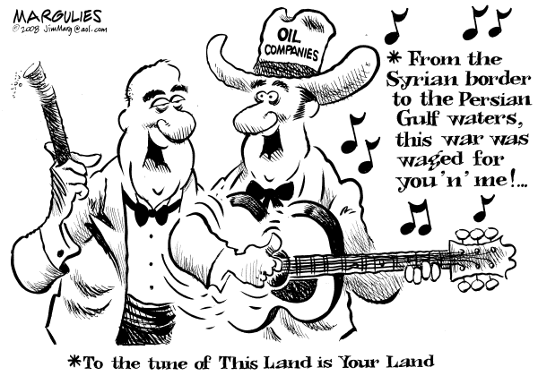 Editorial Cartoon by Jimmy Margulies, The Record, New Jersey on Iraq About to Pay Off