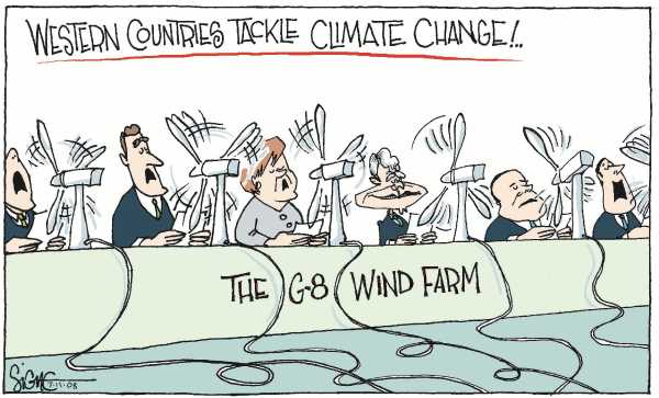 Editorial Cartoon by Signe Wilkinson, Philadelphia Daily News on World Leaders Meet