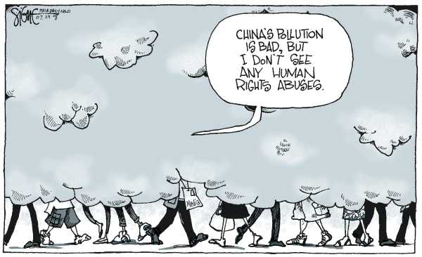 Editorial Cartoon by Signe Wilkinson, Philadelphia Daily News on Gas Prices Fall