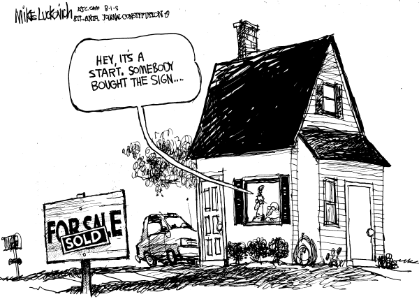 Editorial Cartoon by Mike Luckovich, Atlanta Journal-Constitution on Economy Remains Stressed
