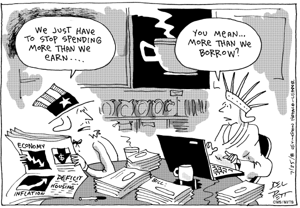 Editorial Cartoon by Joel Pett, Lexington Herald-Leader, CWS/CartoonArts Intl. on Economy Remains Stressed