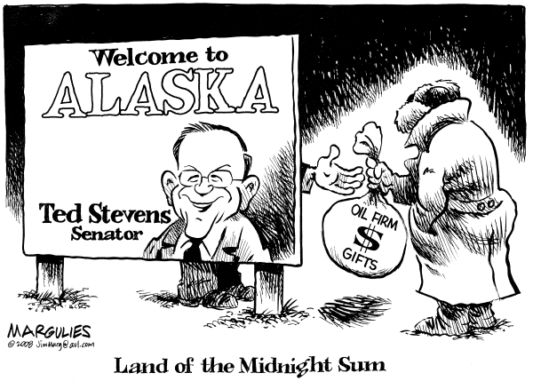 Editorial Cartoon by Jimmy Margulies, The Record, New Jersey on Top Republican Senator Indicted