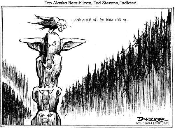 Editorial Cartoon by Jeff Danziger, CWS/CartoonArts Intl. on Top Republican Senator Indicted