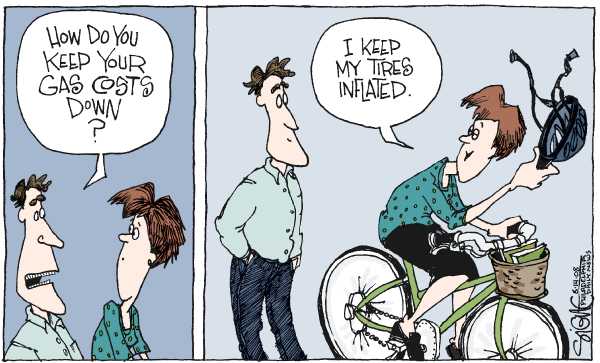 Editorial Cartoon by Signe Wilkinson, Philadelphia Daily News on Oil Prices Stun Economy