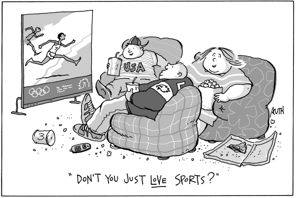 Editorial Cartoon by Tony Auth, Philadelphia Inquirer on Olympics in Full Swing