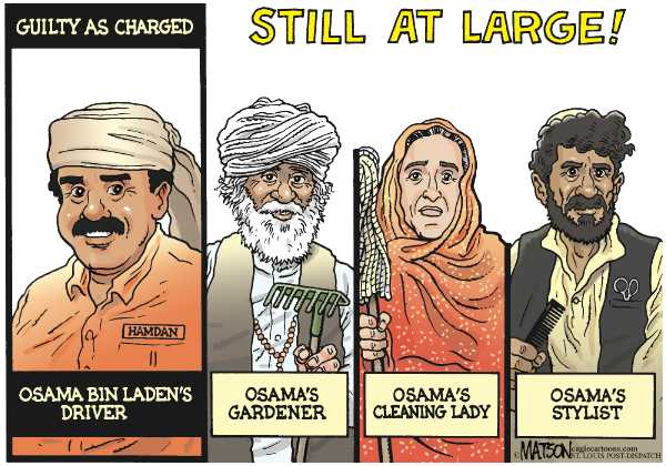 Editorial Cartoon by RJ Matson, Cagle Cartoons on War on Terror in Limelight