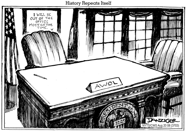 Editorial Cartoon by Jeff Danziger, CWS/CartoonArts Intl. on Bush Not Done Yet