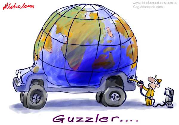 Editorial Cartoon by Peter Nicholson, The Australian, Melbourne, Australia on Gas Consumption Rises