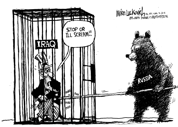 Editorial Cartoon by Mike Luckovich, Atlanta Journal-Constitution on Significant Fighting Ends in Georgia