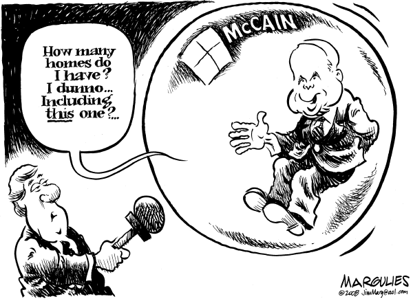 Editorial Cartoon by Jimmy Margulies, The Record, New Jersey on McCain Campaign Picking Up Steam