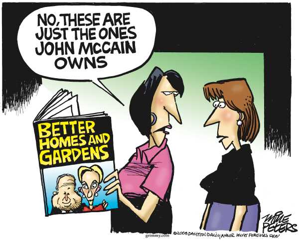 Editorial Cartoon by Mike Peters, Dayton Daily News on McCain Campaign Picking Up Steam