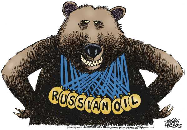 Editorial Cartoon by Mike Peters, Dayton Daily News on Russia Mops Up