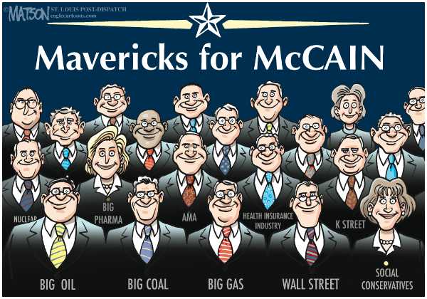 Editorial Cartoon by RJ Matson, Cagle Cartoons on McCain Accepts GOP Nomination