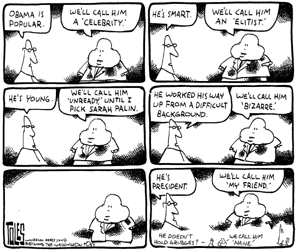 Editorial Cartoon by Tom Toles, Washington Post on McCain Accepts GOP Nomination