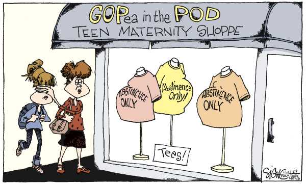 Editorial Cartoon by Signe Wilkinson, Philadelphia Daily News on McCain Selects Sarah Palin for VP