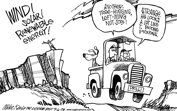 Editorial Cartoon by Mike Keefe, Denver Post on Republicans Addresses Energy Needs