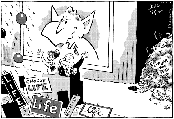 Editorial Cartoon by Joel Pett, Lexington Herald-Leader, CWS/CartoonArts Intl. on GOP Ends Convention on High Note
