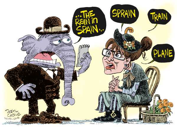 Editorial Cartoon by Daryl Cagle, Cagle Cartoons on Presidential Race Tightens