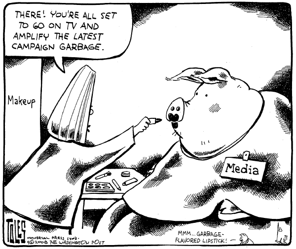 Editorial Cartoon by Tom Toles, Washington Post on Obama Offends GOP