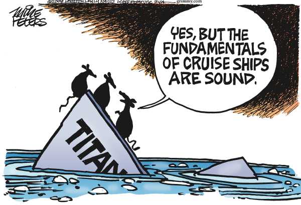 Editorial Cartoon by Mike Peters, Dayton Daily News on Bailout Plan Imminent