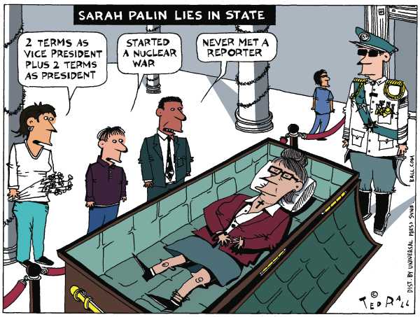 Editorial Cartoon by Ted Rall on McCain Suspends Campaign