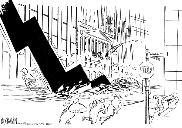 Editorial Cartoon by Rex Babin, Sacramento Bee on Bailout Plan Still Imminent