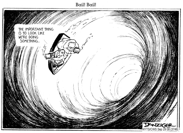 Editorial Cartoon by Jeff Danziger, CWS/CartoonArts Intl. on Bailout Plan Still Imminent