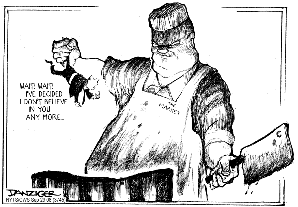 Editorial Cartoon by Jeff Danziger, CWS/CartoonArts Intl. on Bailout Plan Still Imminent