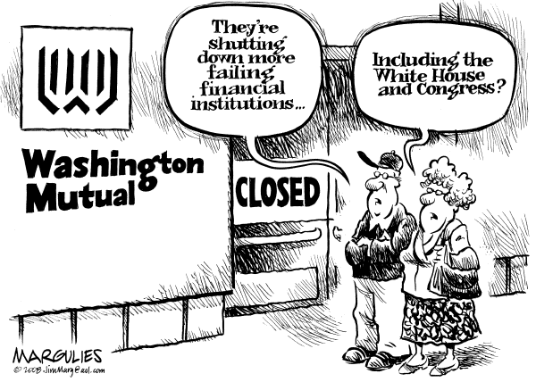 Editorial Cartoon by Jimmy Margulies, The Record, New Jersey on Bailout Plan Still Imminent