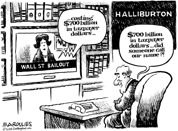 Editorial Cartoon by Jimmy Margulies, The Record, New Jersey on Bailout Plan Still Imminent