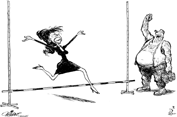 Editorial Cartoon by Pat Oliphant, Universal Press Syndicate on Palin Returns to Form
