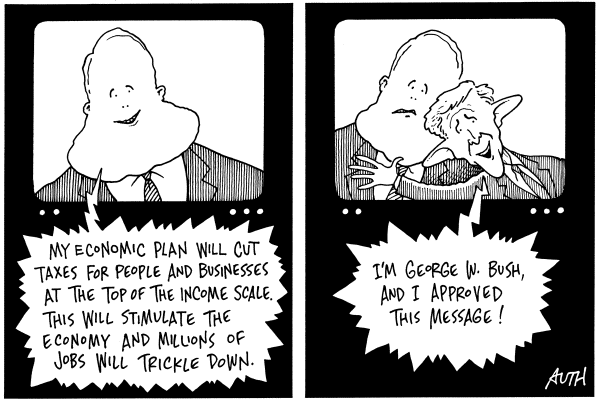 Editorial Cartoon by Tony Auth, Philadelphia Inquirer on McCain Proposes Plan