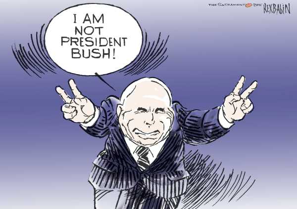 Editorial Cartoon by Rex Babin, Sacramento Bee on McCain Maintaining High Standards