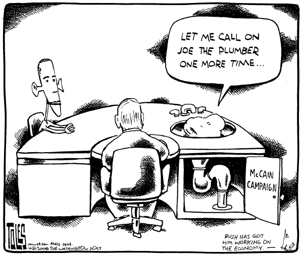 Editorial Cartoon by Tom Toles, Washington Post on McCain Maintaining High Standards