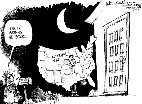 Editorial Cartoon by Mike Luckovich, Atlanta Journal-Constitution on McCain Maintaining High Standards