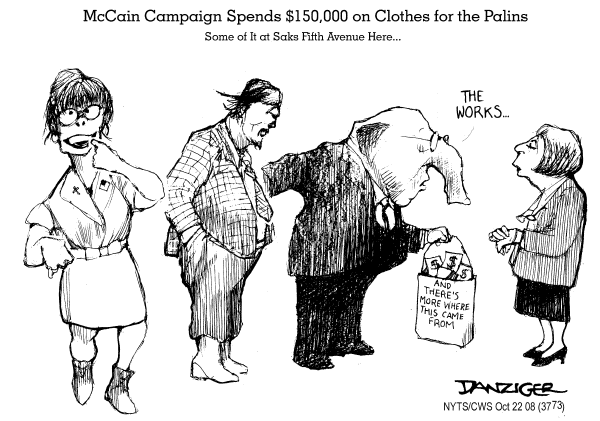 Editorial Cartoon by Jeff Danziger, CWS/CartoonArts Intl. on Palin Rebounds, Finds Voice