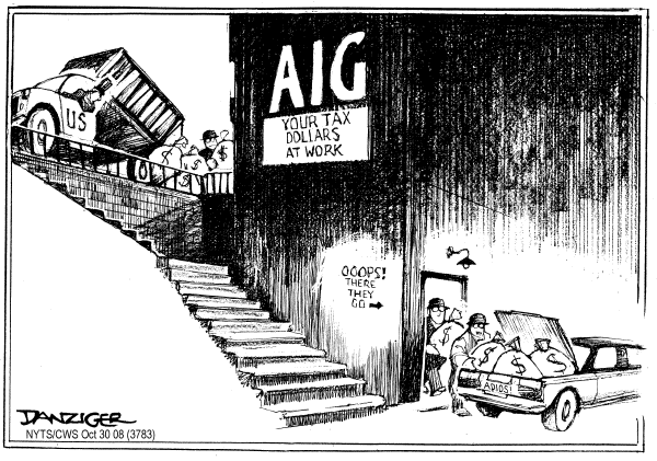 Editorial Cartoon by Jeff Danziger, CWS/CartoonArts Intl. on US Economy Stablizing