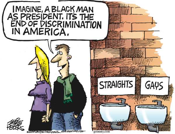 Editorial Cartoon by Mike Peters, Dayton Daily News on California Voters Make History