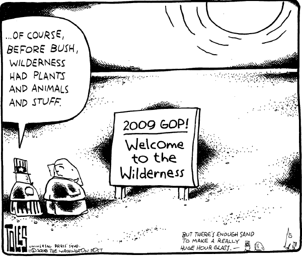 Editorial Cartoon by Tom Toles, Washington Post on Election Sends GOP Reeling