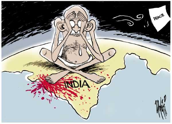 Political/Editorial Cartoon by Paul Zanetti, Australia on Mumbai Terrorist Siege Over