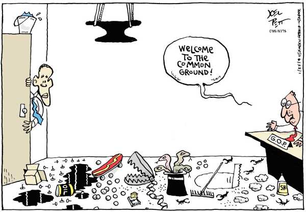 Political/Editorial Cartoon by Joel Pett, Lexington Herald-Leader, CWS/CartoonArts Intl. on GOP Reaches Out