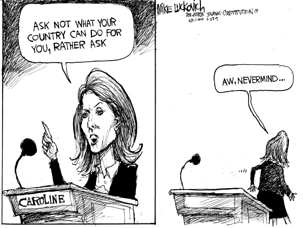Political/Editorial Cartoon by Mike Luckovich, Atlanta Journal-Constitution on Hillary’s Sentate Seat Filled