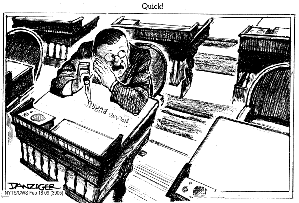 Political/Editorial Cartoon by Jeff Danziger, CWS/CartoonArts Intl. on Burris Making Name for Himself