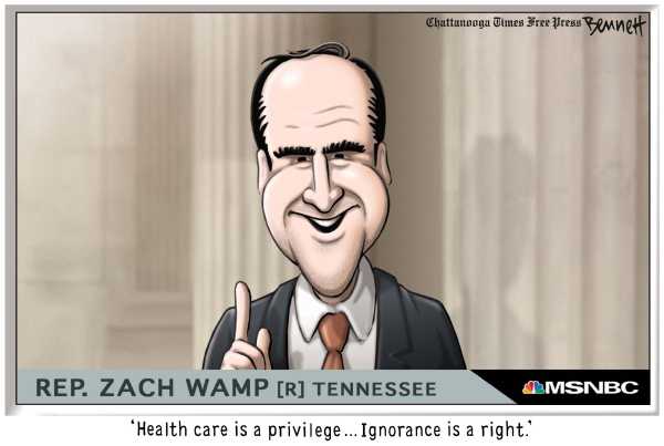 Political/Editorial Cartoon by Clay Bennett, Chattanooga Times Free Press on Big Battle Looms for Health Care