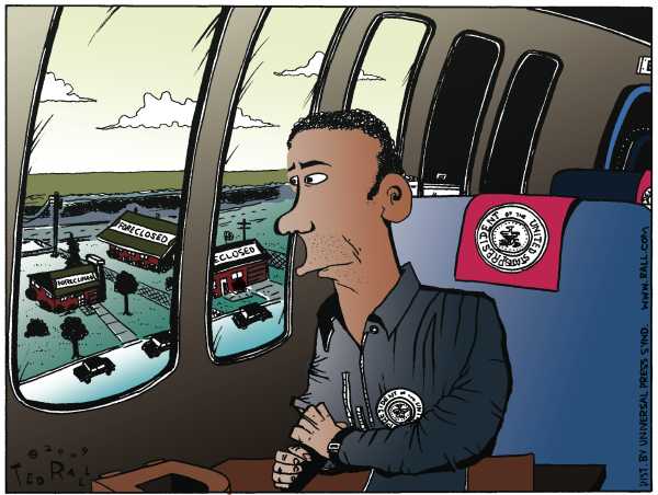 Political/Editorial Cartoon by Ted Rall on Economic Crisis Worsens